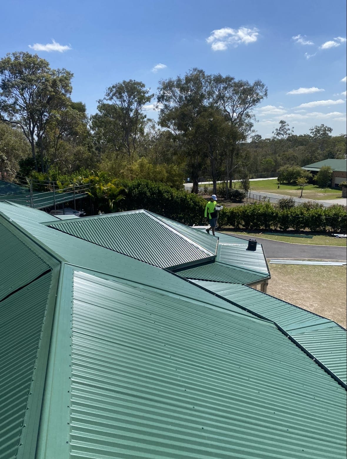 Colorbond roof installation by Top Tin Roofing